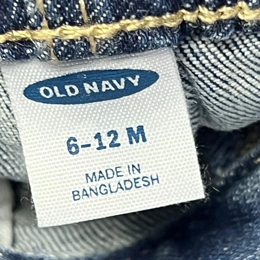 Old Navy Jeans 6-12 Months Medium Blue Wash‎ Karate Denim Baby Infant Unisex NEW